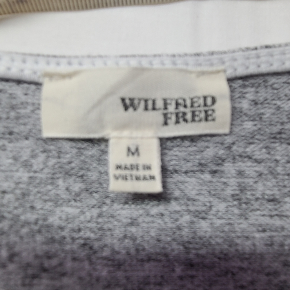 Wilfred Free Aritzia Gray Gail v-neck long sleeve  dress, sz M - Picture 6 of 9